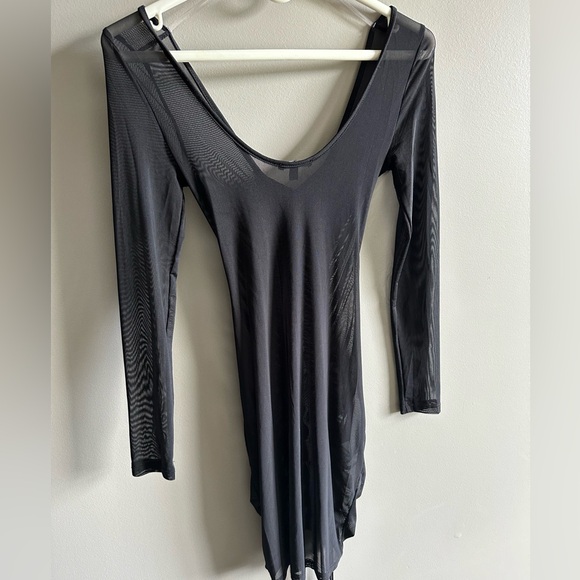 Fashion Nova Black Sheer Mini Dress - Picture 3 of 4